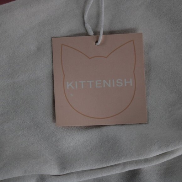 Kittenish Sz L White Black Pink Kittenish Stole My Cotton Spandex Sweater - Picture 10 of 16